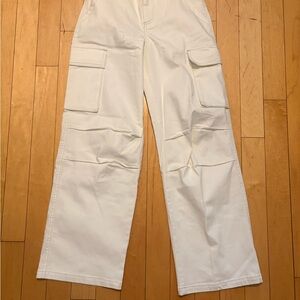 Women's White Cargo Pants